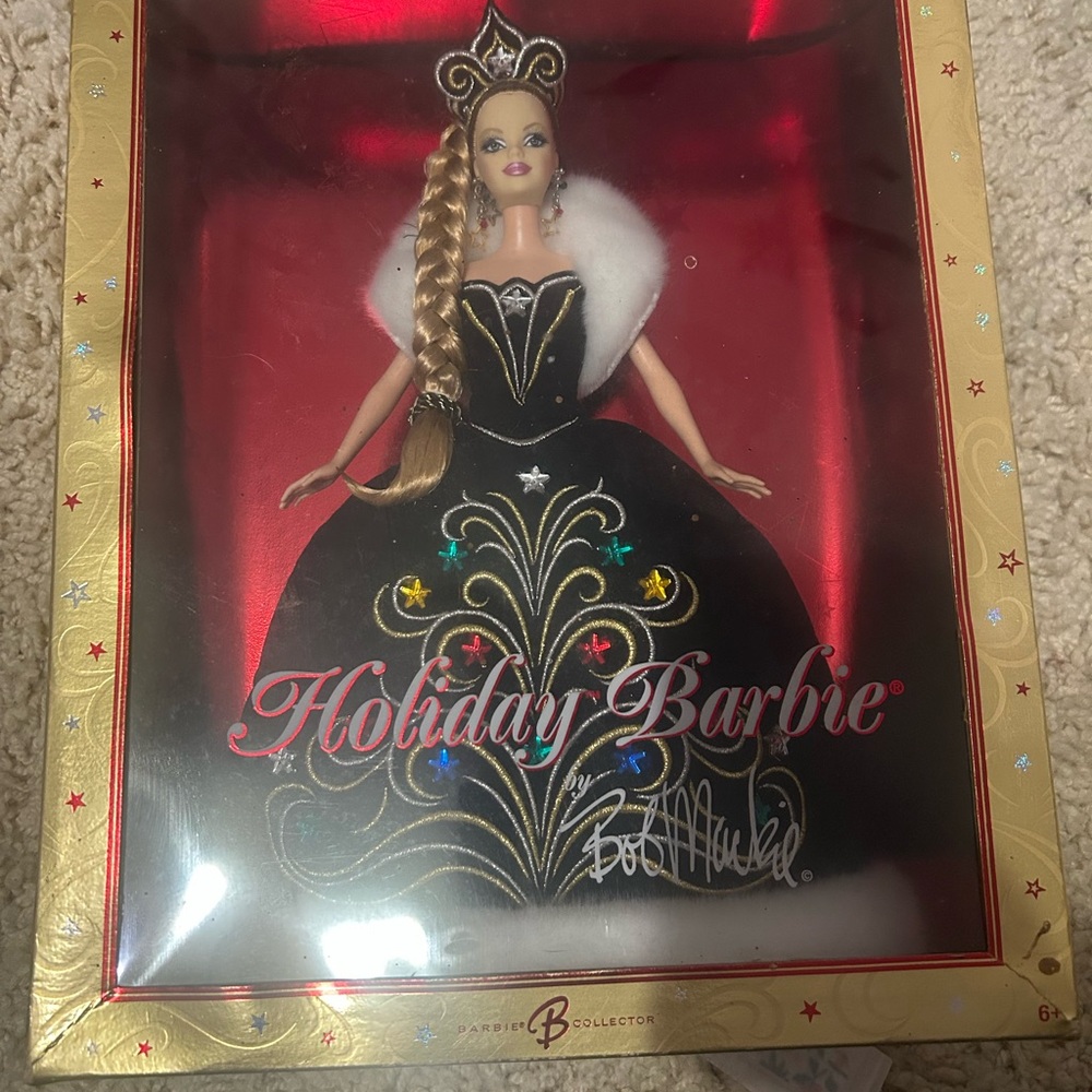 Barbie Holiday Doll in Black and Gold Gown